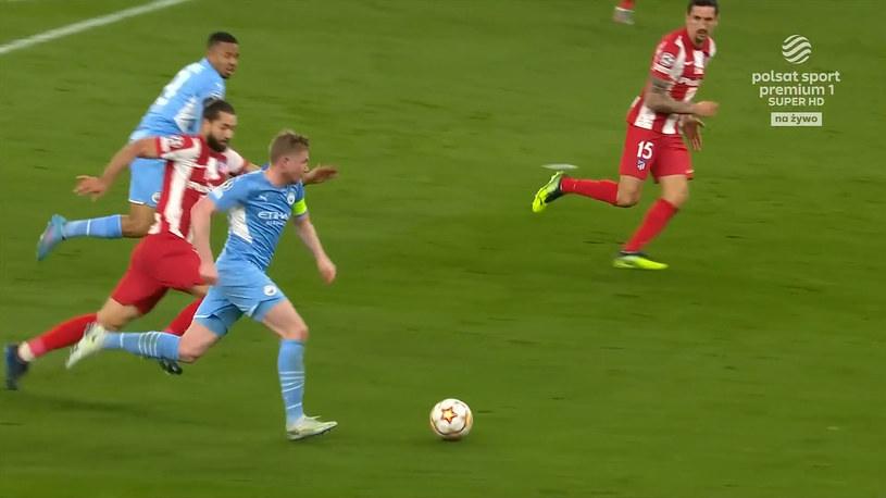 Gol Kevina De Bruyne w meczu Manchester City – Atlético Madryt. WIDEO (Polsat Sport)