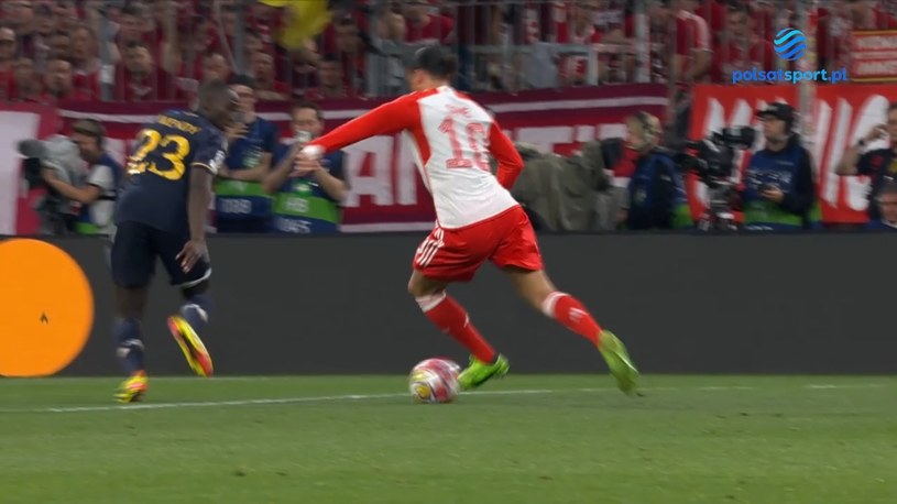 Gol Leroya Sane na 1:1 w meczu Bayern Monachium – Real Madryt. Liga Mistrzów. WIDEO