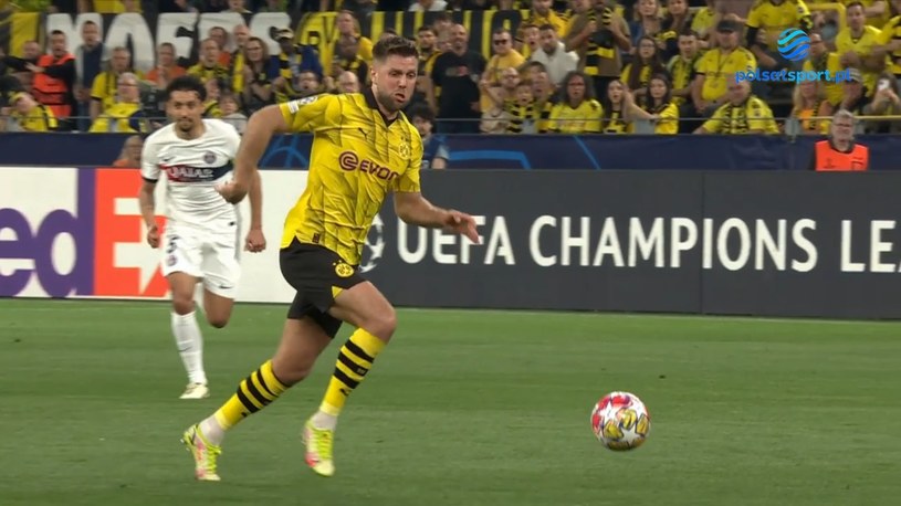 Gol na 1-0, Niclasa Fullkruga w meczu  Borussia Dortmund – PSG. Liga Mistrzów. WIDEO