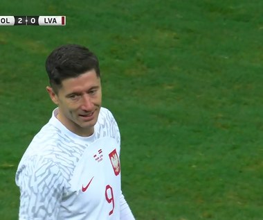 Gol Roberta Lewandowskiego na 2-0 w meczu Polska-Łotwa