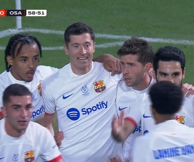 Gol Roberta Lewandowskiego w meczu Barcelona - Osasuna. WIDEO (Eleven Sports)