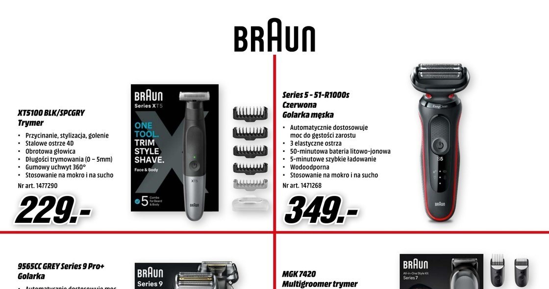 Golarki i trymery Braun w Media Markt /Media Markt/zrzut ekranu  /INTERIA.PL