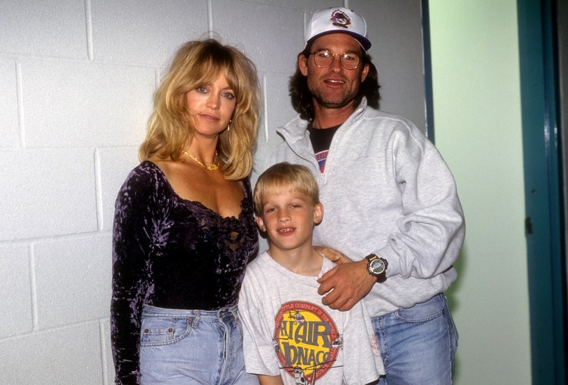 Goldie Hawn, Kurt Russell i  Wyatt Russell w 1995 roku /Al Pereira/Getty Images/Michael Ochs Archives /Getty Images