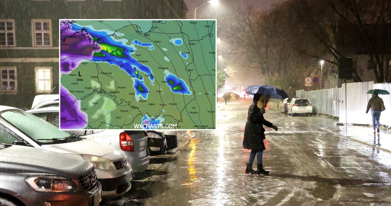 Gołoledź w Szczecinie w poniedziałek rano. Marznące opady będą się dawać we znaki w wielu miejscach do południa, a miejscami dłużej /Cezary Aszkiełowicz/Agencja Wyborcza.pl/WXCHARTS /