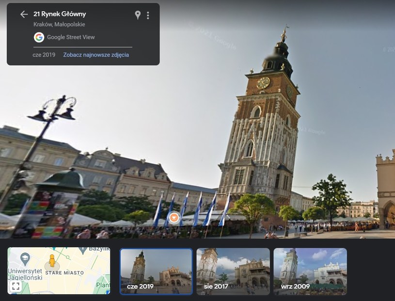 Google Maps umożliwia przeglądanie starych zdjęć miejsc w Street View. /Google Maps /materiał zewnętrzny