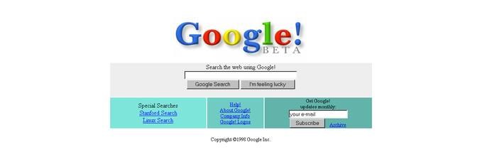 Google w 1998 roku /materiały prasowe