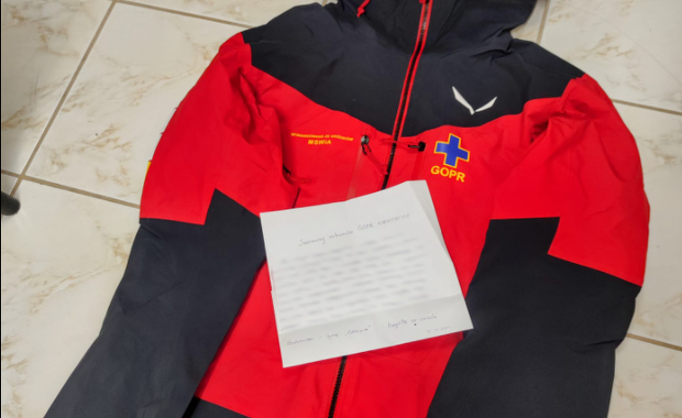GOPR odzyskał skradzioną kurtkę. Turysta przeprasza