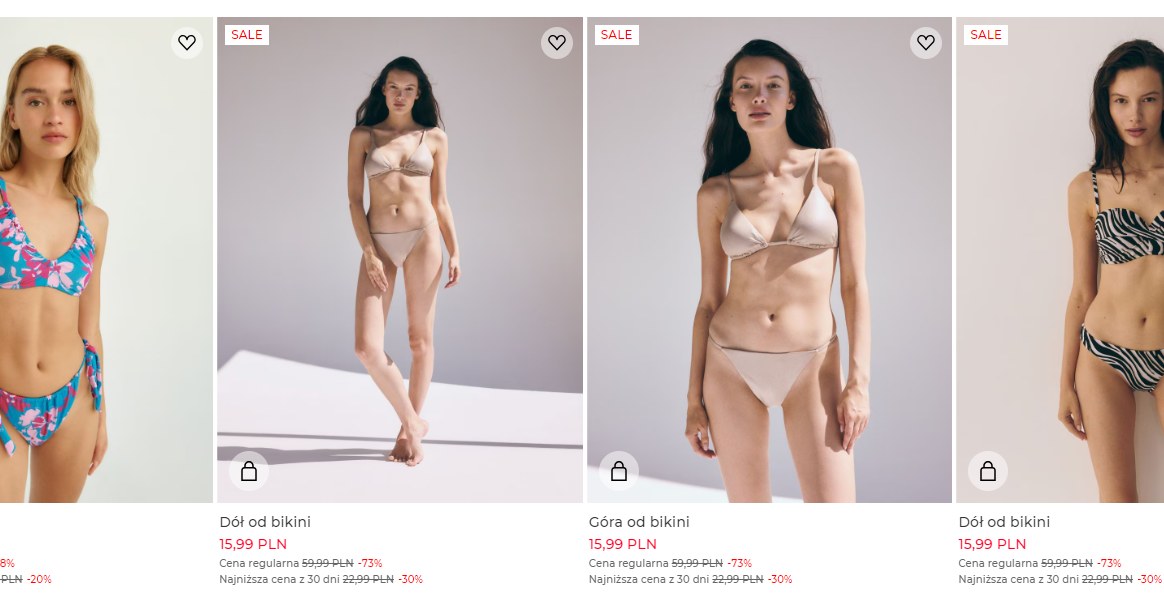 Góra od bikini już od 15,99 zł! /Reserved/zrzut ekranu /INTERIA.PL