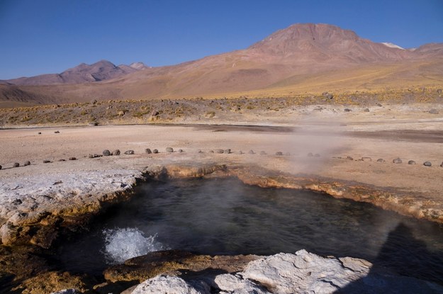 Gorące źródło w rejonie El Tatio na północy Chile. /Yaroslav Ispolatov /Materiały prasowe