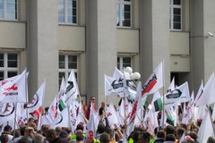 Górnicy protestowali w Katowicach