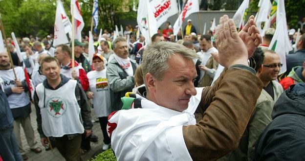 Górnicy z JSW burzliwie protestowali. Fot. PIOTR GAJEK /Agencja SE/East News