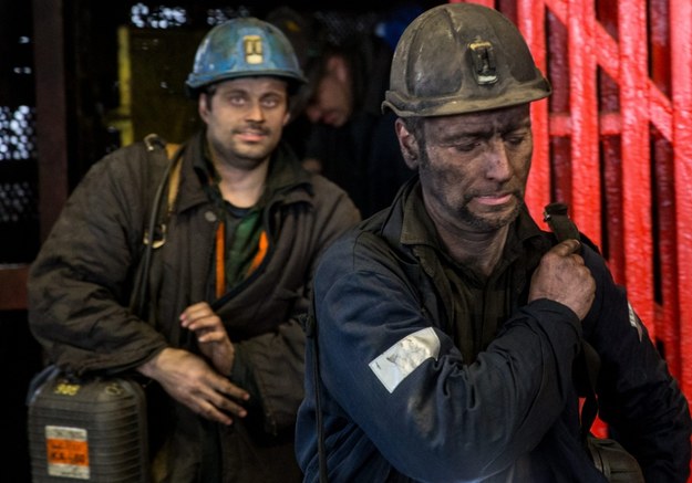 Górnicy z kopalni Mysłowice /Andrzej Grygiel /PAP