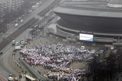 Górnicza demonstracja w centrum Katowic