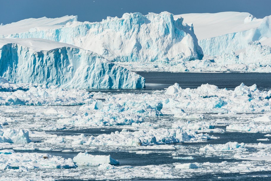 Góry lodowe na wybrzeżu Grenlandii. /Shutterstock