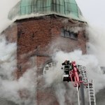 Gorzów Wielkopolski: Pożar zabytkowej katedry w centrum miasta