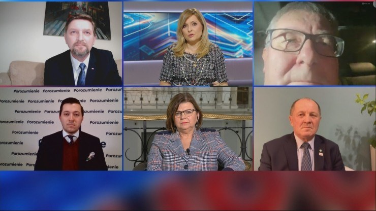 Goście programu "Debata Dnia" w Polsat News /Polsat News