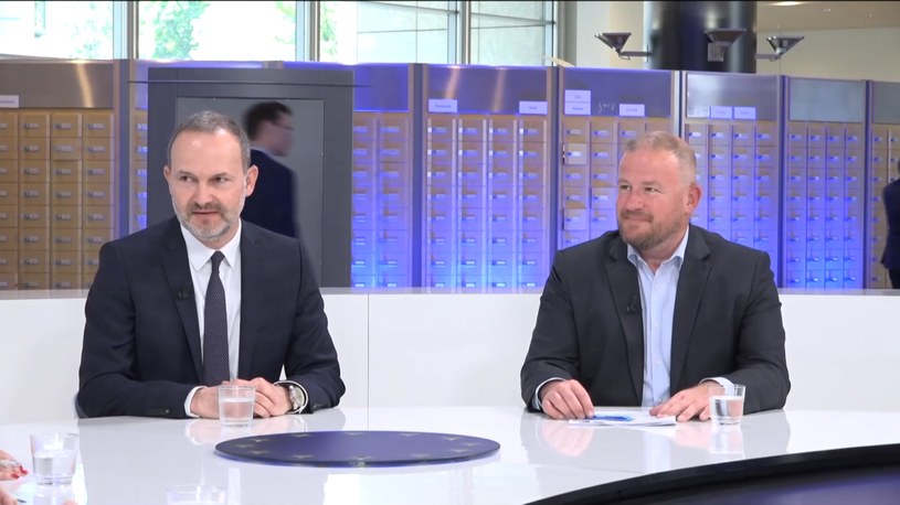 Gośćmi programu "Studio Europa" byli Krzysztof Hetman i Andreas Glueck /INTERIA.PL