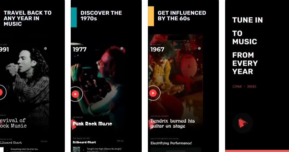 Gotowi na muzyczną podróż w czasie? Ściągnijcie aplikację Rewind. /Zrzut ekranu/App Store/Aplikacja Rewind /materiały promocyjne