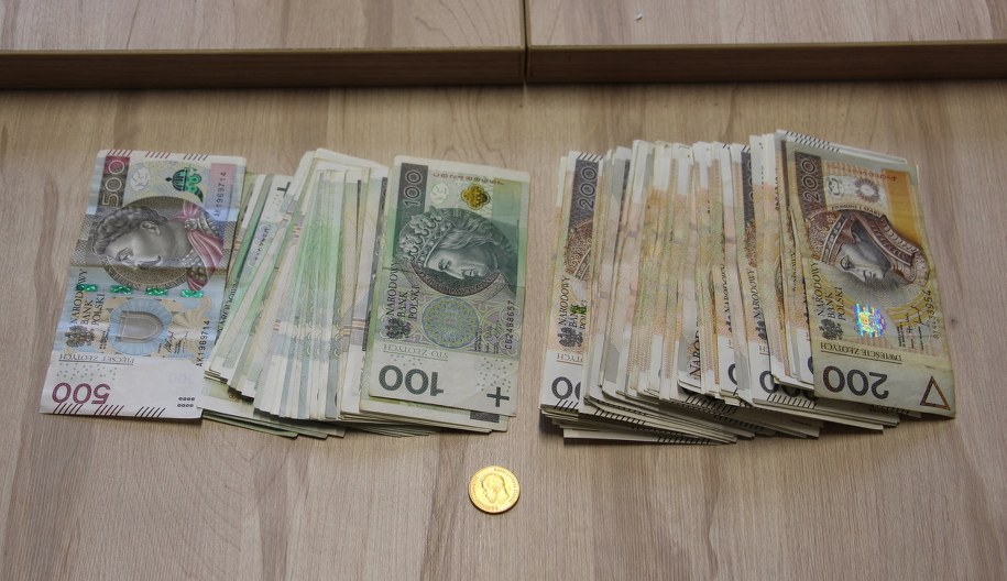 Gotówka i złota moneta wyłudzona od seniora /KWP POZNAŃ /Policja