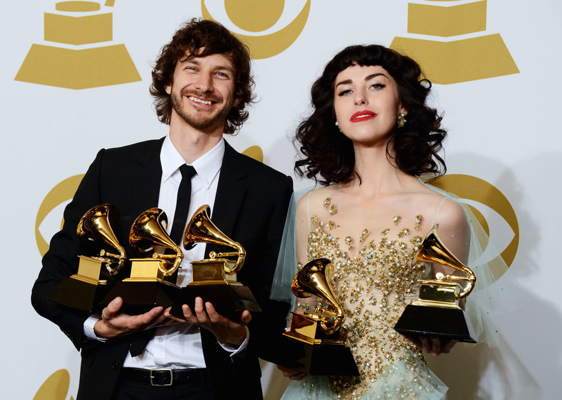 Gotye i Kimbra na rozdaniu nagród Grammy /Jason Merritt /Getty Images