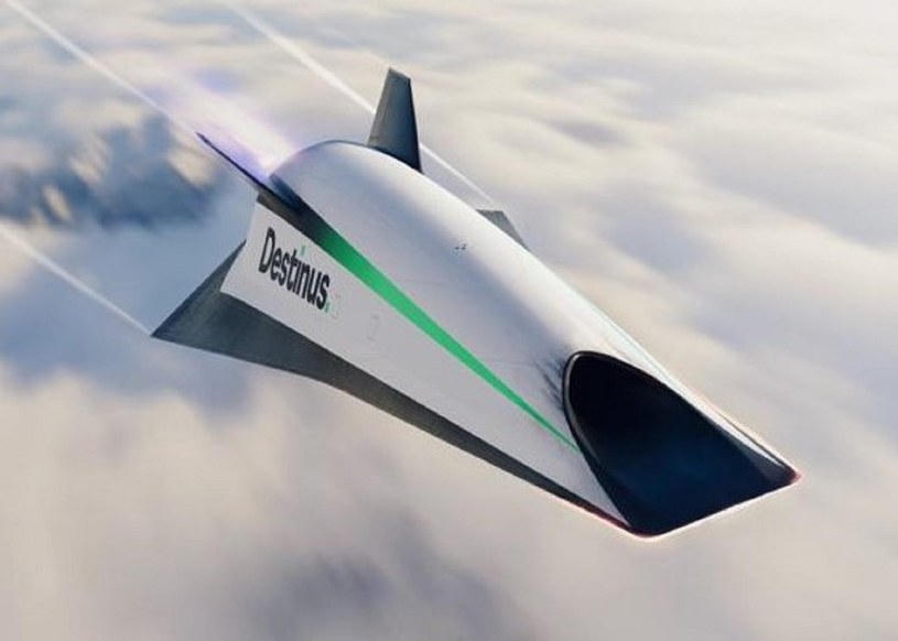 Graficzna wizualizacja przyszłego samolotu hipersonicznego firmy Destinus / źródło zdjęcia: destinus.ch /domena publiczna