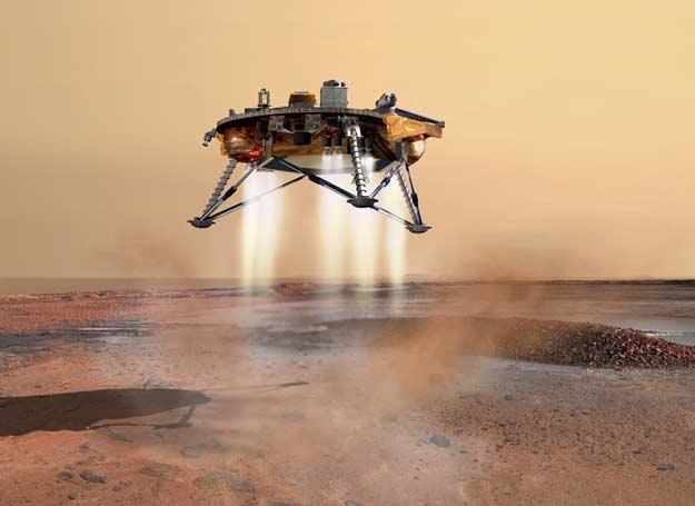 Graficzne przedstawienie momentu lądowania na Marsie / Photo Researchers /East News