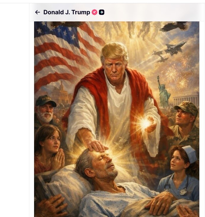 Grafika opublikowana przez Donalda Trumpa na jego portalu Truth Social /Zrzut ekranu