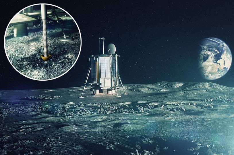 Grafika przedstawiająca koncepcję lądownika Lunar Mission One. /materiały prasowe