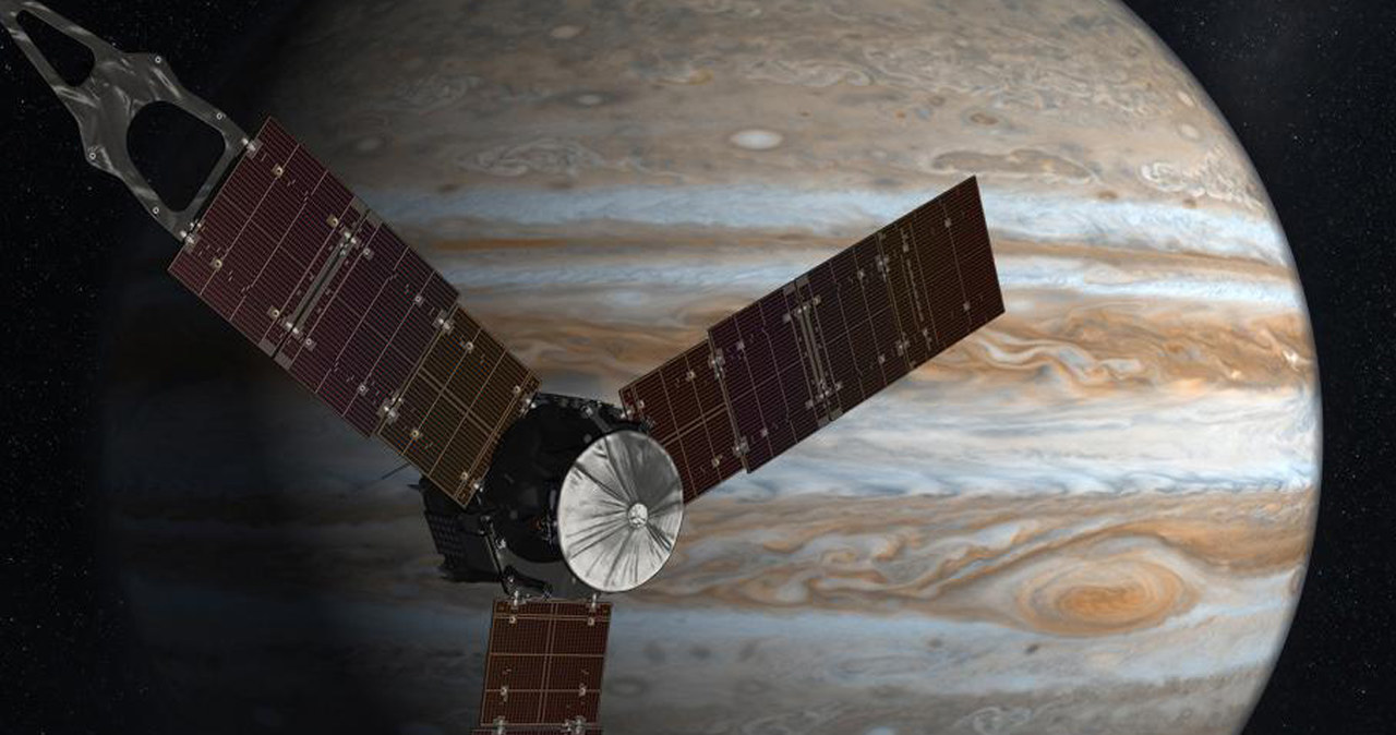 Grafika przedstawiająca sondę Juno /materiały prasowe