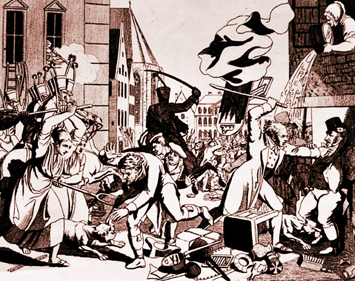 Grafika przedstawiająca zamieszki Hep-Hep, które wybuchły w Królestwie Bawarii w 1819 r. /materiały prasowe