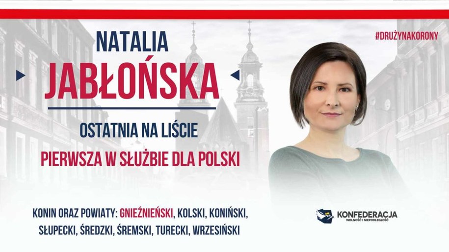 Grafika wyborcza kandydatki Konfederacji /