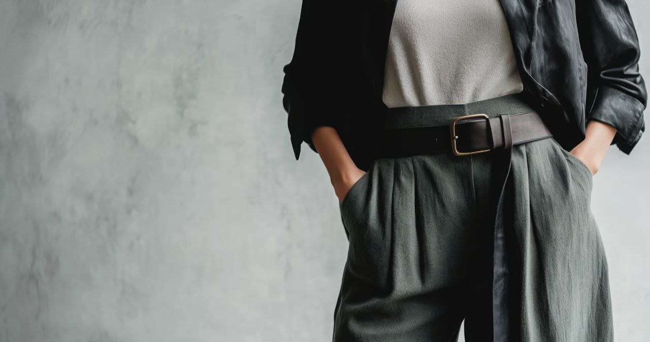 Grafitowe spodnie wyglądają nowocześnie i elegancko /adobestock