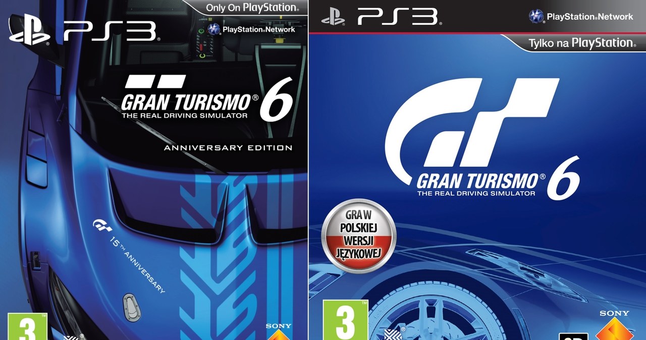 Gran Turismo 6 - polskie wersje okładek. Od lewej "Anniversary Edition" i klasyczna /materiały prasowe