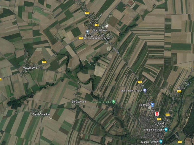 Granica zaborów, miejscowość Pyzdry. /Google Maps /materiał zewnętrzny
