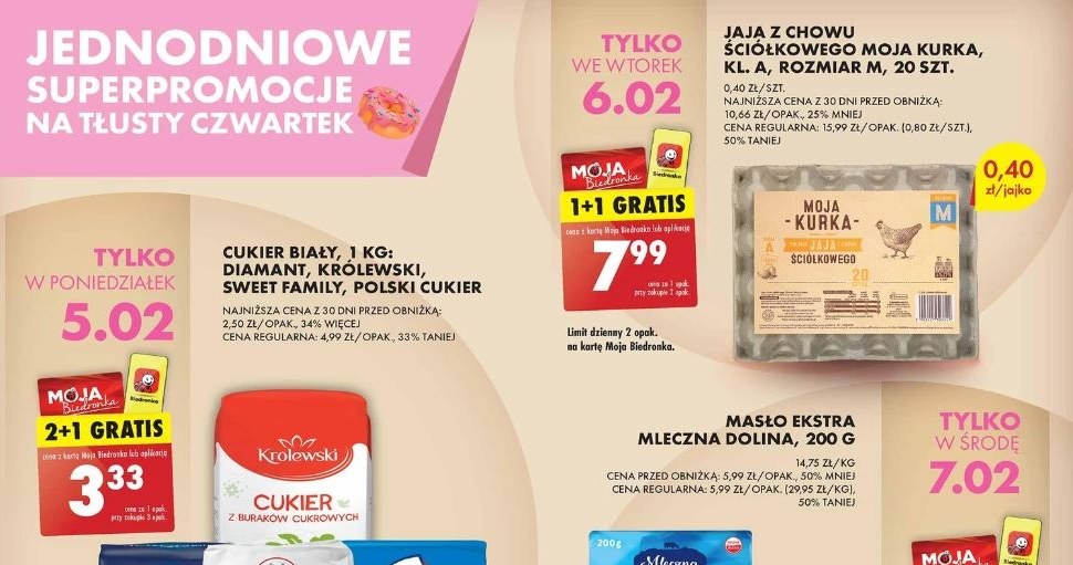 Gratisowe produkty na Tłusty Czwartek od Biedronki! /Biedronka /INTERIA.PL