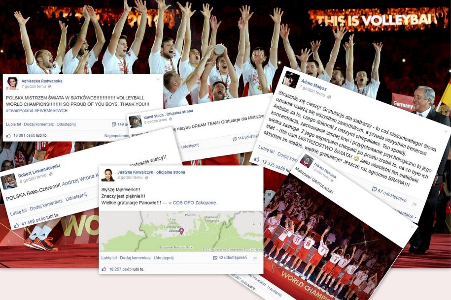 Gratulacje dla siatkarzy /Bartłomiej Zaborowski /PAP