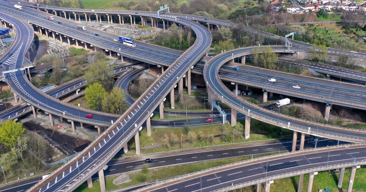 Gravelly Hill Interchange, czyli "skrzyżowanie spaghetti" /Getty Images