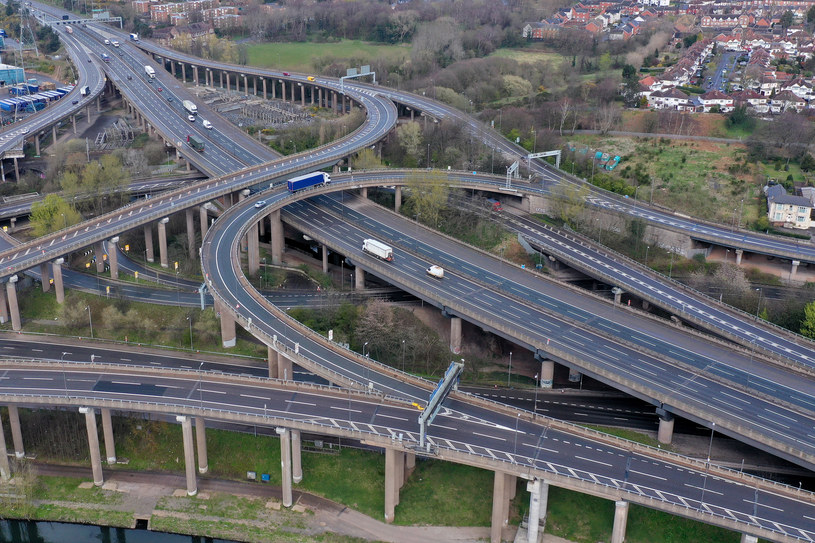Gravelly Hill Interchange, czyli "skrzyżowanie spaghetti" /Getty Images