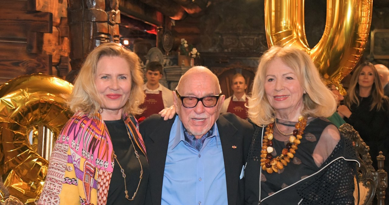 Grażyna Szapołowska, Jerzy Hoffman i Irena Karel - bankiet z okazji 90. urodzin twórcy filmowej "Trylogii", fot. Gallo Images Poland /Zenon Zyburtowicz/ Afa Pixx /Getty Images