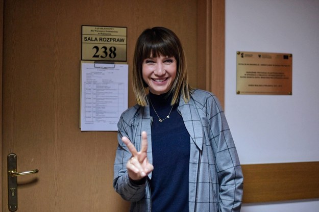 Grażyna Wolszczak po ogłoszeniu wyroku przez sąd I instancji w styczniu 2019 roku / 	Marcin Obara  /PAP