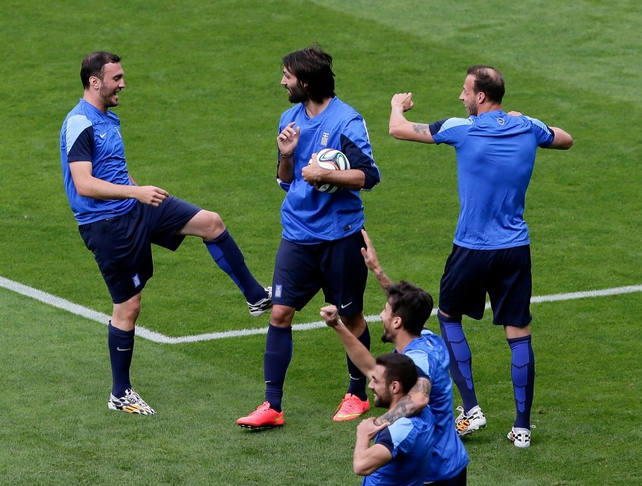 Grecy podczas treningu /DENNIS M. SABANGAN /PAP/EPA