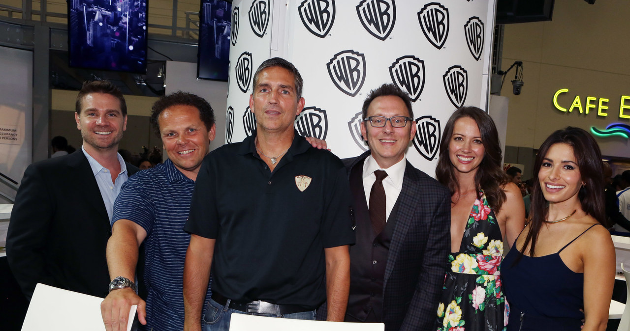 Greg Plageman, Kevin Fusco, Jim Caviezel, Michael Emerson, Amy Acker, Sarah Shahi /Handout /Getty Images