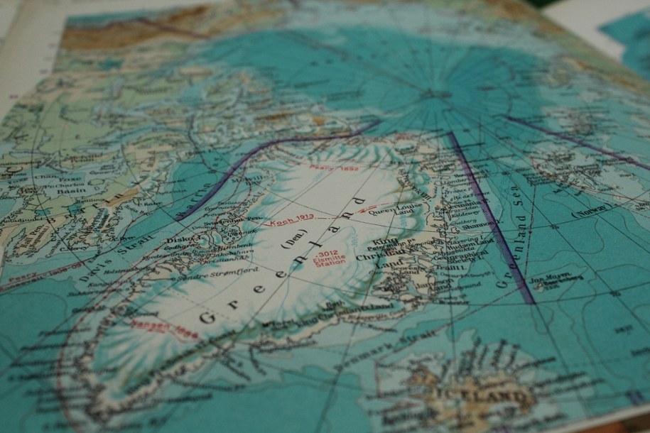 Grenlandia na mapie /Shutterstock