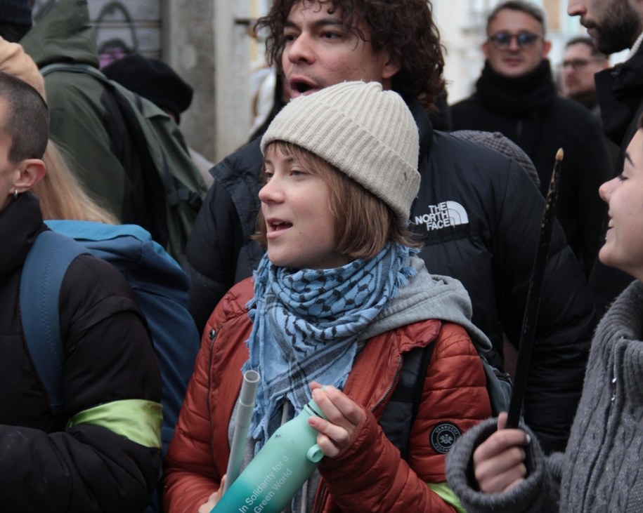 Greta Thunberg w Wenecji /PAP/EPA/HANDOUT EXTINCTION REBELLION HANDOUT /PAP/EPA