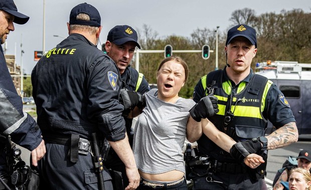 Greta Thunberg zatrzymana przez policję w Hadze