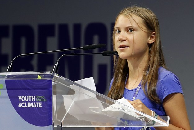 Greta Thunberg /MATTEO BAZZI    /PAP/EPA