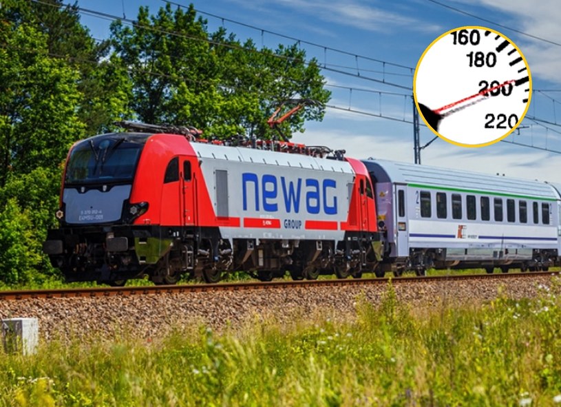Griffin będzie pierwszą polską lokomotywą, która będzie w stanie prowadzić pociąg osobowy z prędkością 200 km/h / zdjęcie: Newag /domena publiczna