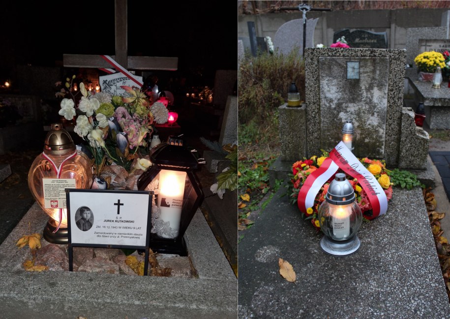 Grób Jurka Rutkowskiego i Zygmunta Olejniczaka /Muzeum Dzieci Polskich - Ofiar Totalitaryzmu w Łodzi /