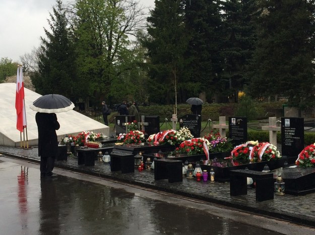 Groby ofiar katastrofy na warszawskich Powązkach /Roman Osica /RMF FM