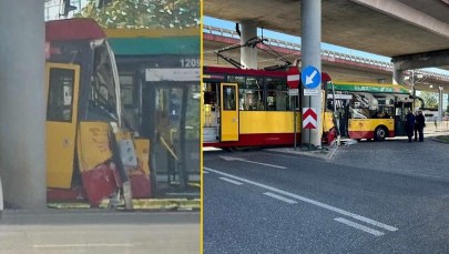 Groźna kraksa w Łodzi. Tramwaj zderzył się z autobusem